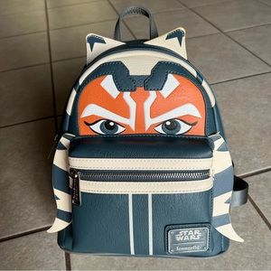 LOUNGEFLY STAR WARS AHSOKA TANO COSPLAY MINI BACKPACK GROTTO TREASURES EXCLUSIVE